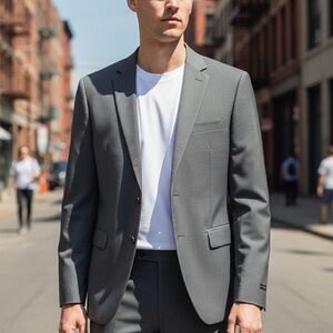 ALAIN DUPETIT Men’s 38R Gray Sport coat Blazer